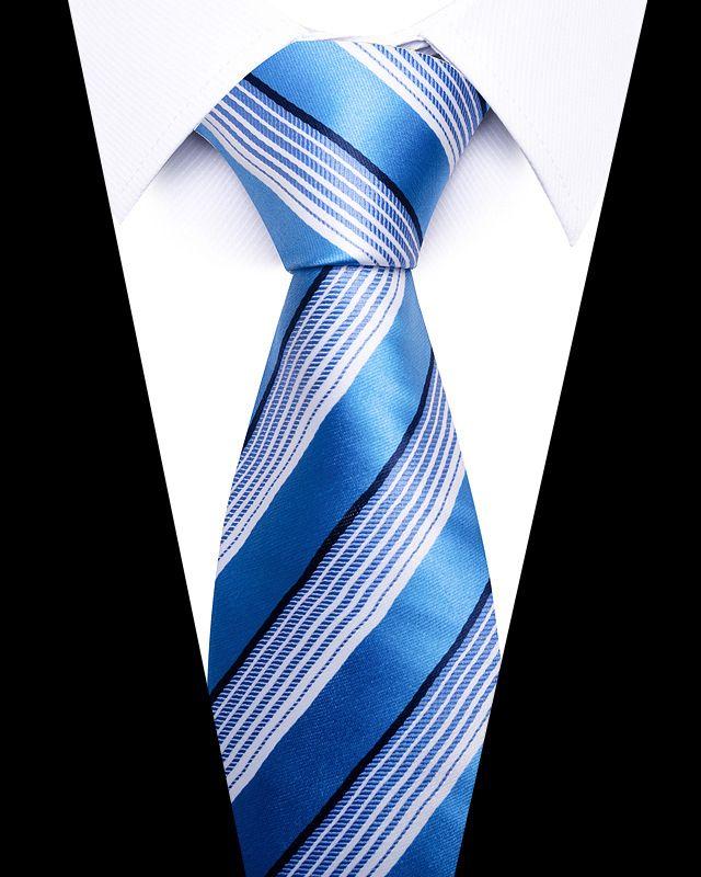 AimClothing Мужской деловой полосатый галстук, Ширина: 8 см, Длина: 145 см One Size