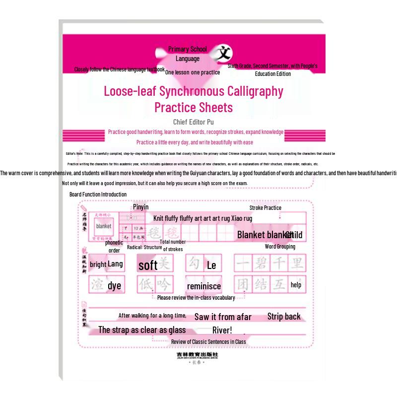 Primary School Chinese Grade 6 Handwriting Practice Book