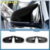 For BMW F25 X3 F26 X4 F15 X5 F16 X6 2014 2015-2018 Auto Car Rear View Side Mirror Cover Trim Bright Black Carbon Fiber Style