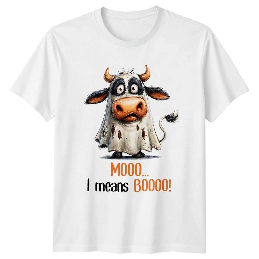 Mooo I Means Boooo TShirt Spooky Cow Halloween Gift For Him And Her S