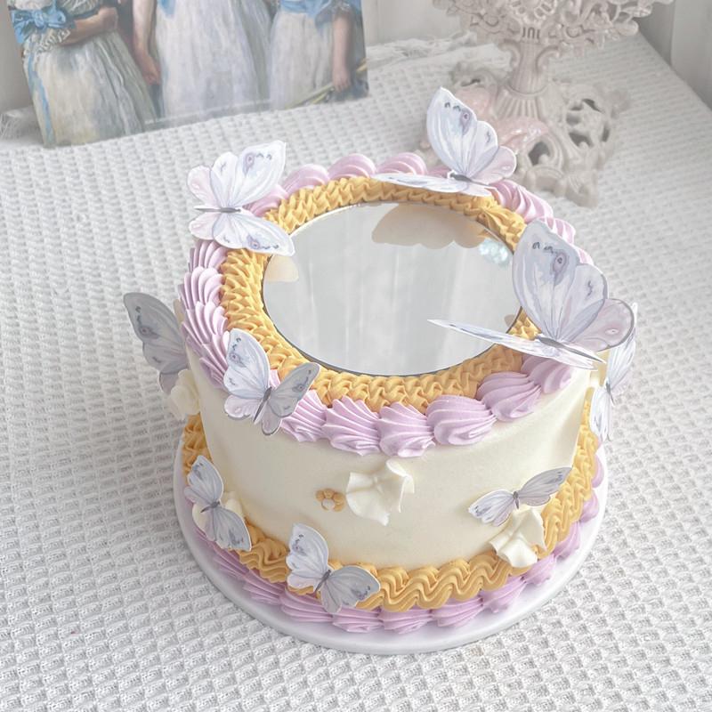 Beautiful Butterfly Cake Decoration Butterflies For Cake Girl Happy Birthday Topper Mother'S Day Decorating Party Supplies