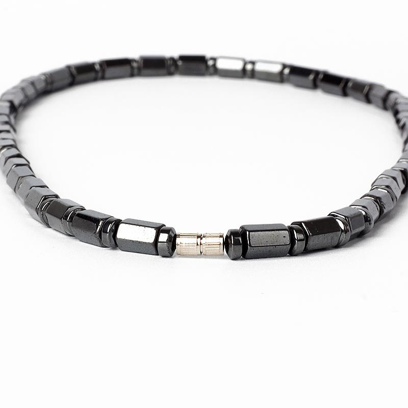 Collane in Ematite Naturale Facettata Sezione Moda Donna Collana con Perle di Ematite Gioielli Accessori Reiki Guarigione Anima Sana