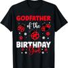 Godfather Of The Birthday Girl Family Ladybug Birthday T-Shirt
