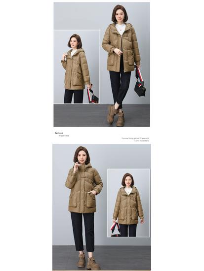 Women's Winter Plus Size Cotton Coat - Fashionable, Thick, and Age-Reducing for Middle-aged and Elderly
