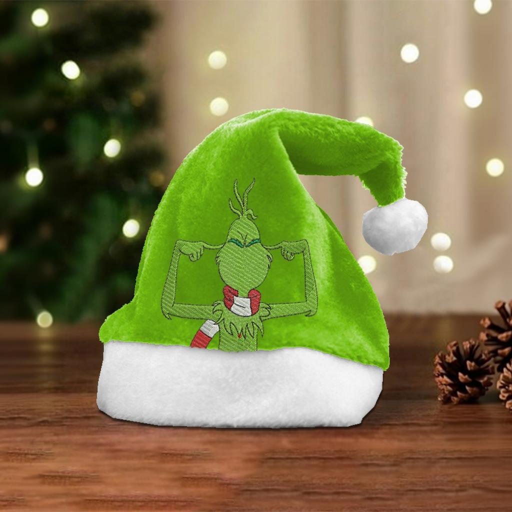 Plush Christmas Santa Hat for Holiday Party Winter Costume Accessory