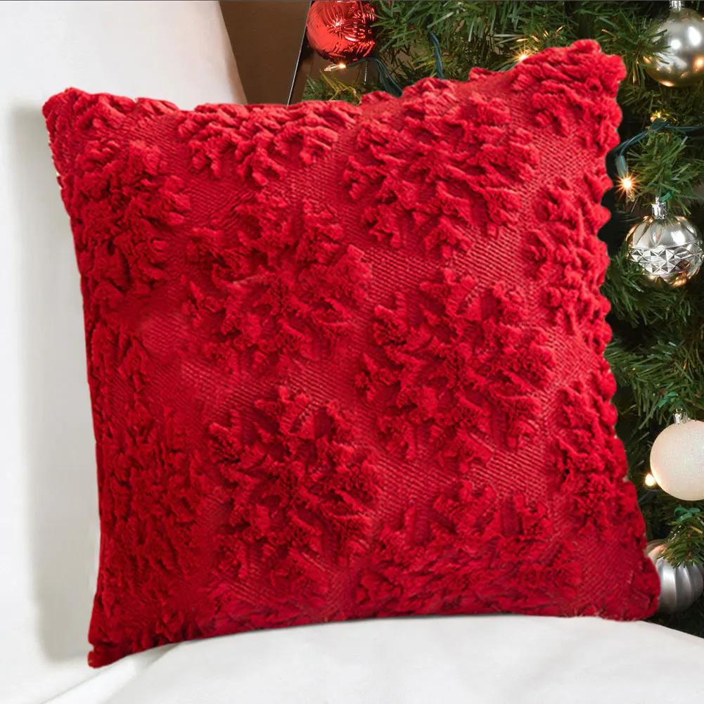 Christmas Pillow Covers Christmas Decor Soft Plush Pillowcase Couch Cushion Case Winter Holiday Decor For Home 45x45cm