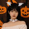 Flower Headband Necklace Set Mesh Halloween Hair Hoop Cute Bat Wings Hairband  Women