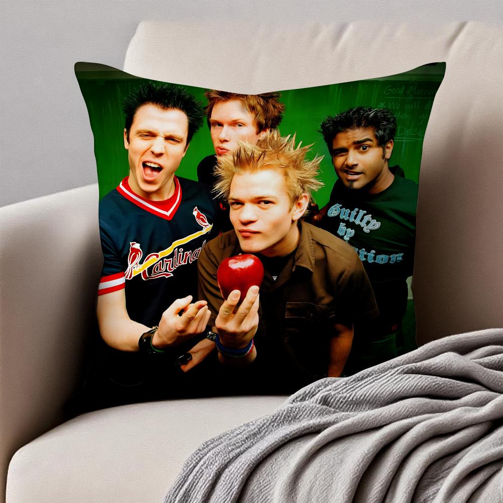 Punk Rock American Band TThe OOffspring Cushion Cover Pillowcase Antidustmite Invisible Zipper Short Plush Sofa Cushion