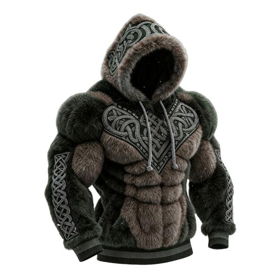 Чоловічий светр-худі з капюшоном на шнурку, з довгим рукавом, 3D цифровий принт, вуличний стиль, повсякденний, для тренувань