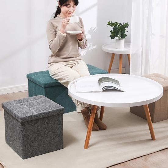 Úložná stolička Multifunkční skládací velkokapacitní vodotěsná tkanina Ložnice Lavice Opěrka nohou s polstrovaným sedátkem Organizační pouf