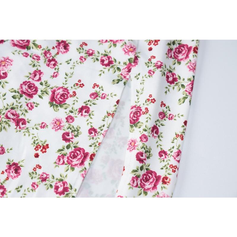 Summer Small Floral Split Halter Dresses for Women