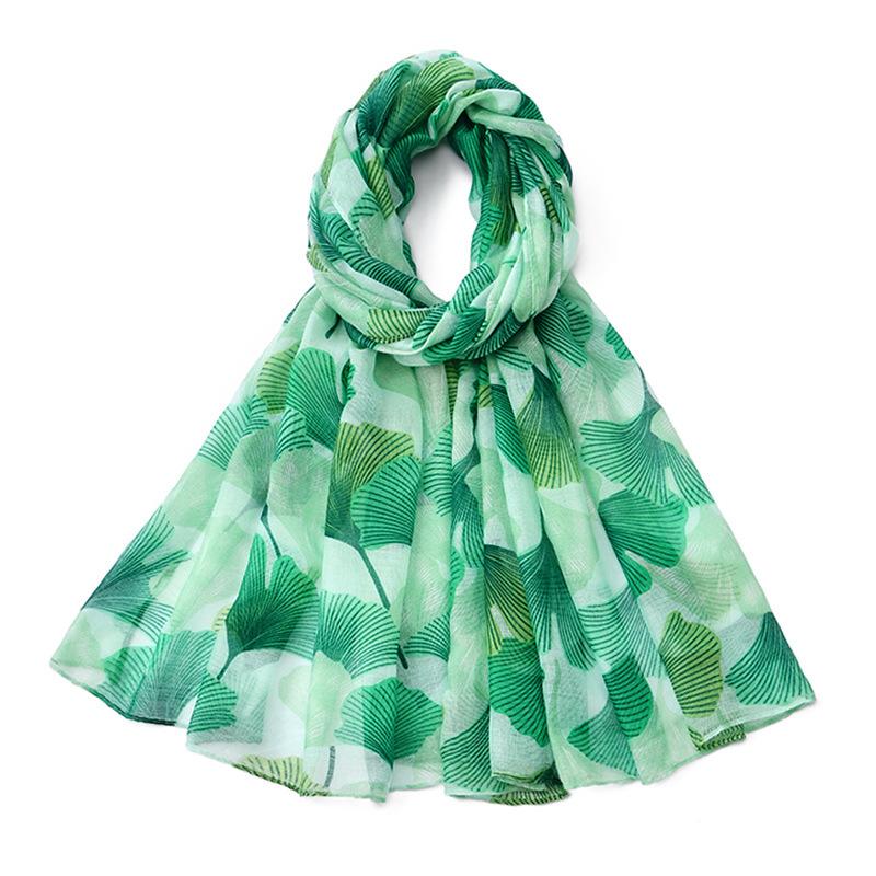 Spring and summer thin Bali yarn printed long towel fashionable sweet fresh hot-selling popular shawl women
