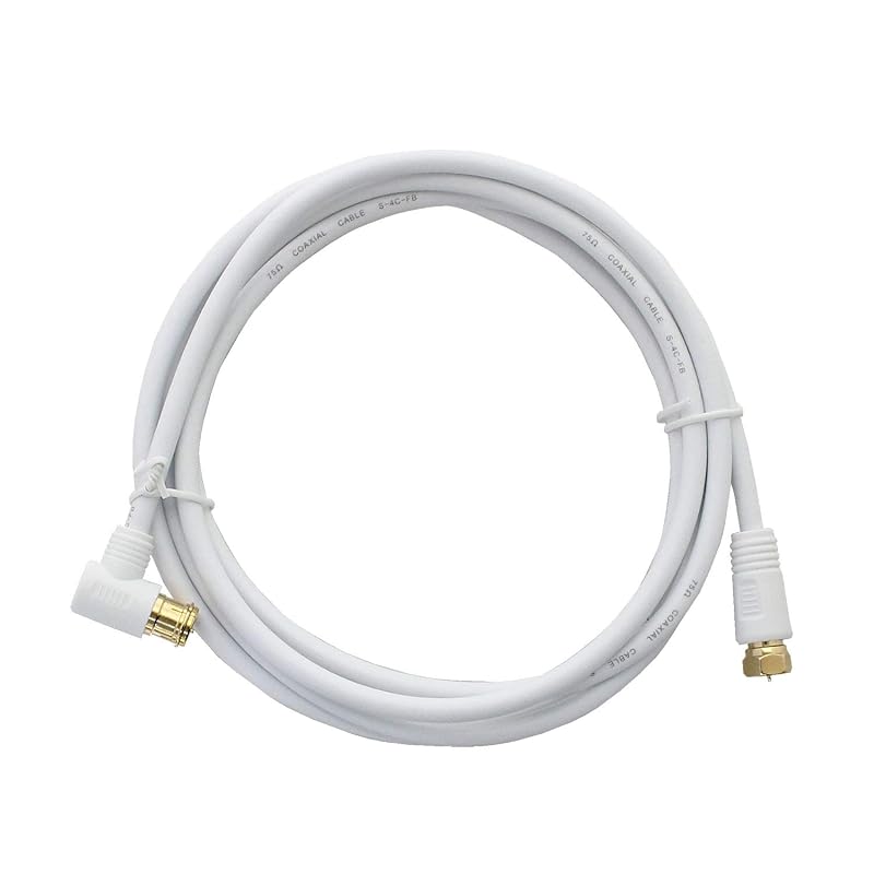 TARO'S Antenna Cable 3M, 4K/8K Broadcasting (3224MHz) Compatible, S-4C-FB 4C Coaxial Cable, Terrestrial Digital/BS/CS/CATV Broadcasting Compatible,