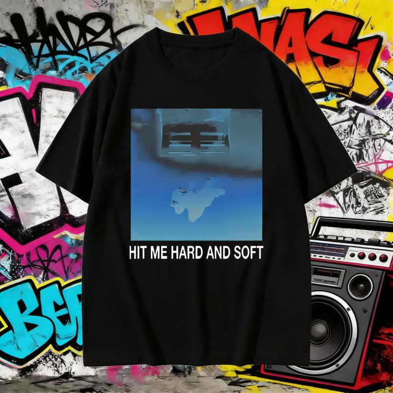 2026 Summer Cotton Printed TShirt Hit Me Hard and Soft Unisex WOMEN Loose Casual Hip Hop Rap Streetwear Breathable Comfort Top
