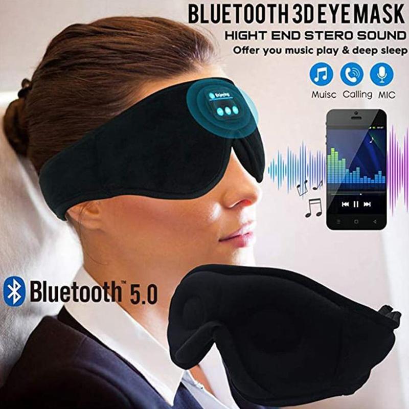 Sleep Headphones, Bluetooth 5.0 Wireless 3D Eye Mask, Washable Sleeping Headphones