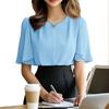 ZANZEA Women Summer Round Neck Solid Color Loose Half Sleeve Blouse