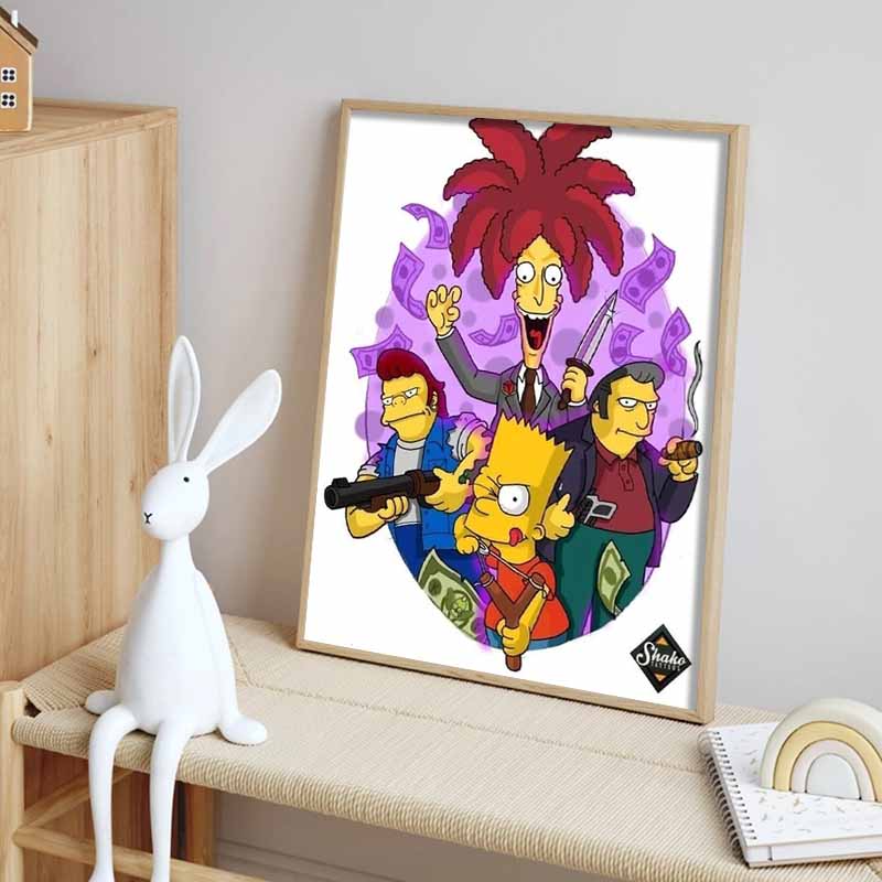 Disney Diamond Painting Simpsons Illustration DIY Kit Adult Arts and Crafts Home Decor and Gift