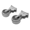 1 Pair Inflatable Boat Launching Wheels Locking Wheel Engineering Plastic Flip Up Dinghy Towing Wheels for Boat Trailer