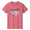 Keep Smiling Mens Fashion Short-sleeved T-shirt Pure Cotton Casual Tee M-6XL