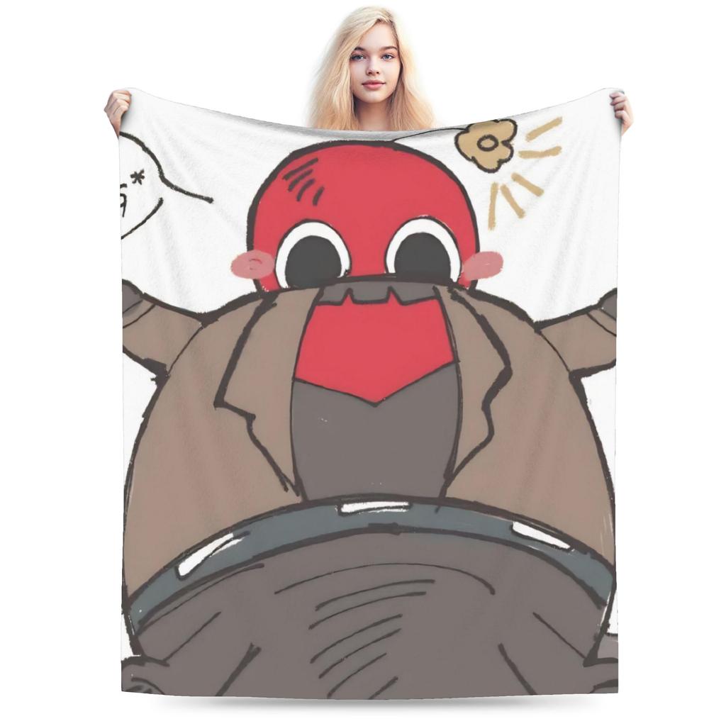 Jason Todd Knitted Blankets Fleece Red Hood Anime Soft Throw Blanket for Bedroom Sofa Bed Rug