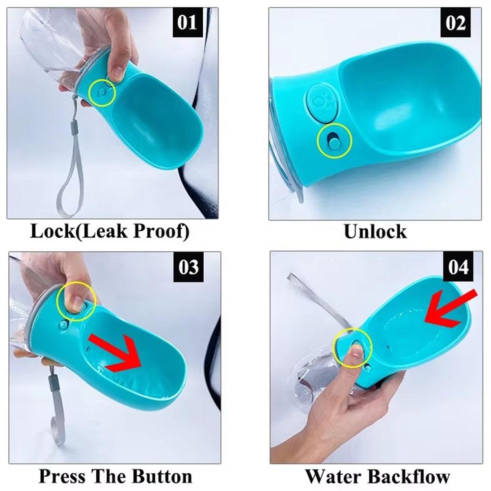 Dog Portable Dog Water Bottle Bowl, Outdoor Walking Puppy Pet Travel Water Bottle Cat Drinking Bowl Dogs