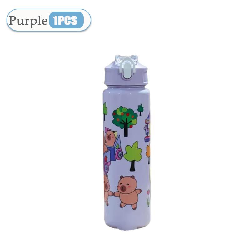 1-10PCS Capybara Sports Water Bottle Straw for Outdoor Camping Picnic School Reusable Portable Drinkware Summer Holiday Gift