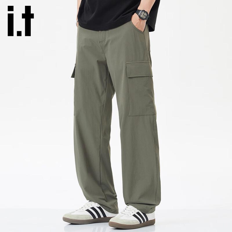 Izzue It Herren Locker Geschnittene Cargohose mit Geradem Bein