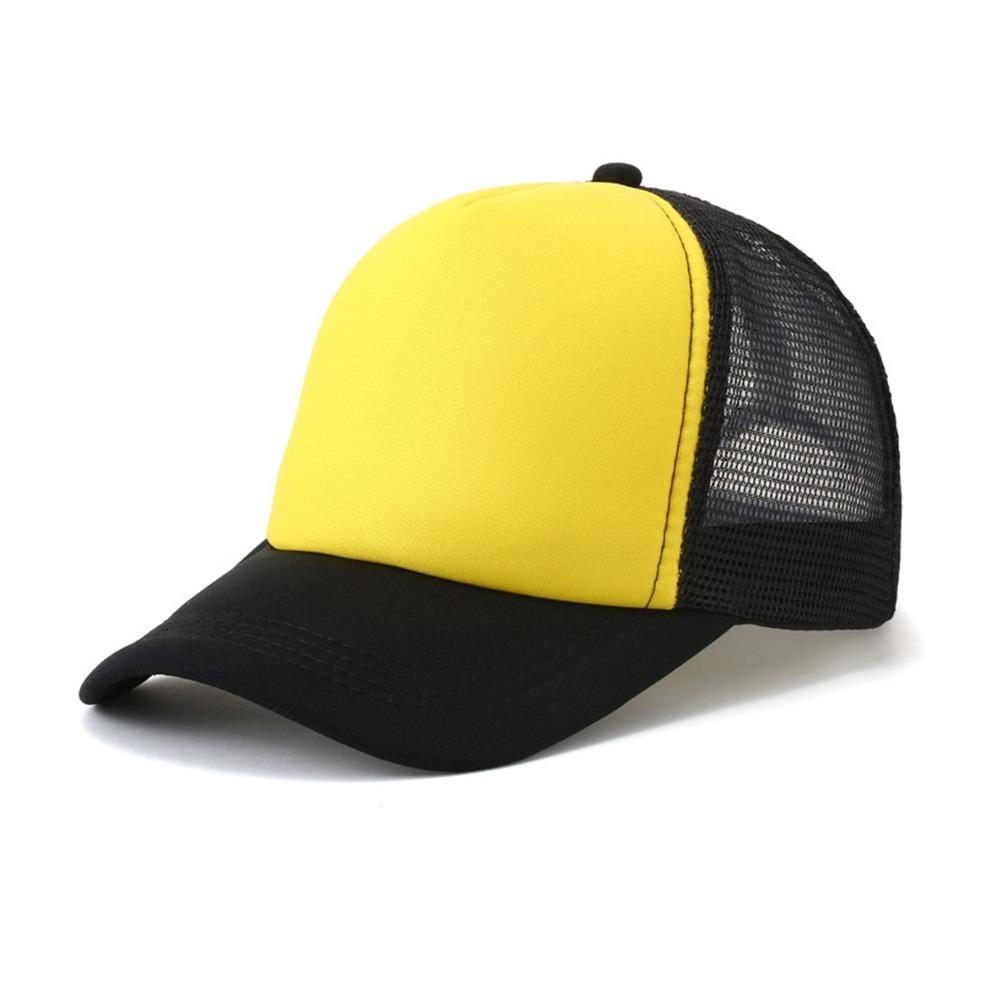 Fashion Spong Mesh Baseball Cap Breathable Adjustable Peaked Cap Wide Brim Sunscreen Hat Outdoor Sports