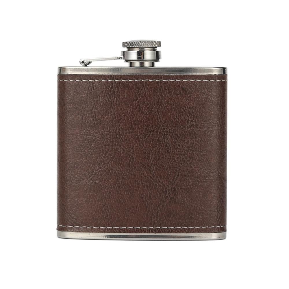 

Stainless Steel Liquor Flask 6oz Drinking Water Bottle Fashion Hip Flask Outdoor кофейный
