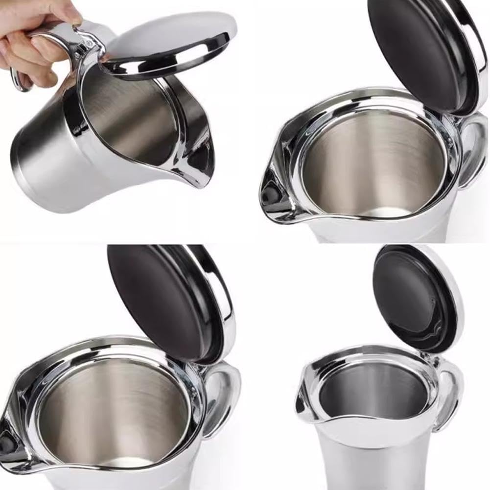 800ml With Lid, Stainless Steel Insulated Jug, Double-walled Jug, Thermal Warmer & Ladle, Keeps Food Warm Or Cool