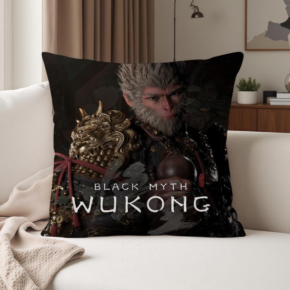 Chinese Games Bblack Myth Pillow Case Suitable For Bedrooms Living Rooms Cars Home Decoration
