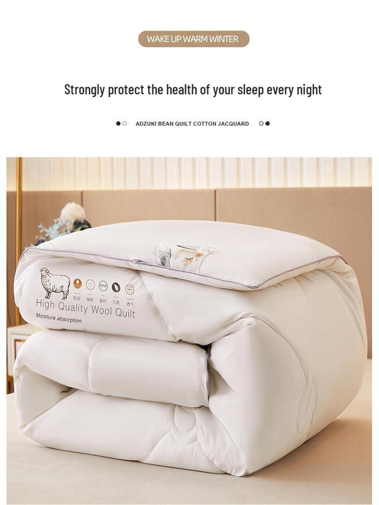 Hengyuan Australian Wool & Cashmere Quilt: 100% Pure Wool, Thickened Winter Warmth, Premium Quality