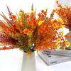 Artificial Fall Flowers Outdoor Plastic Shrubs Fake Plant for Garden Home Wedding Halloween Thanksgiving Autumn Party Decoration