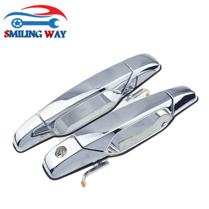 1/2/4 Pc Outside Door Handle Front Rear Left Right For Cadillac GMC Chevrolet Escalade Avalanche Silverado Suburban Sierra Tahoe