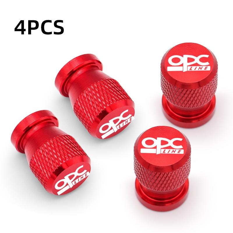 Car Styling OPC Line Wheel Tire Valve Caps Tyre Stem Covers Airdust Waterproof For Opel Antara Astra Insignia Corsa Mokka Vectra