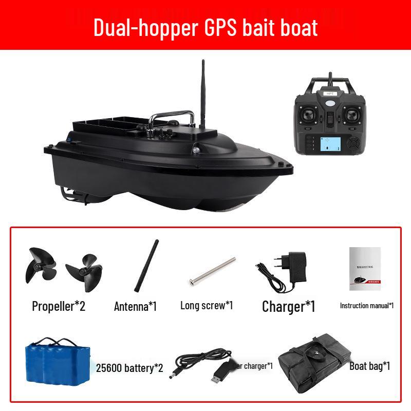 600m GPS Smart Bait Boat with Dual Compartments, Auto-Return, RC Cruise Control, and Hook Release for Fishing