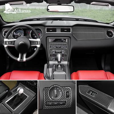 Echte Kohlefaser für Ford Mustang 2010 2011 2012 2013 2014 Zubehör Innenverkleidung Dekoration Abdeckung für Mustang Aufkleber