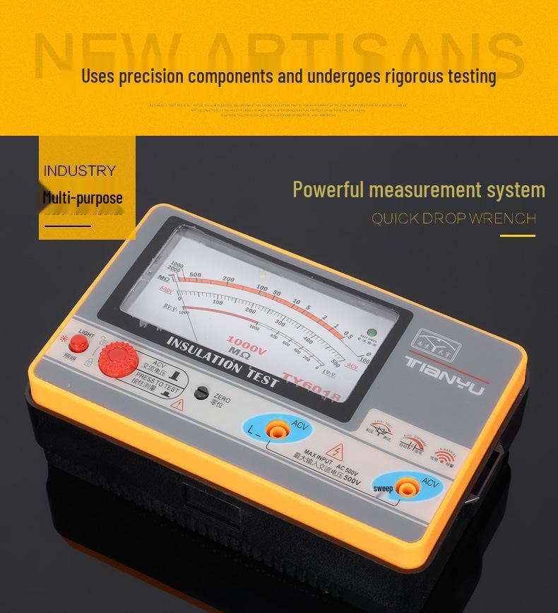 Tianyu TY6018 High Precision Insulation Resistance Tester 500V/1000V