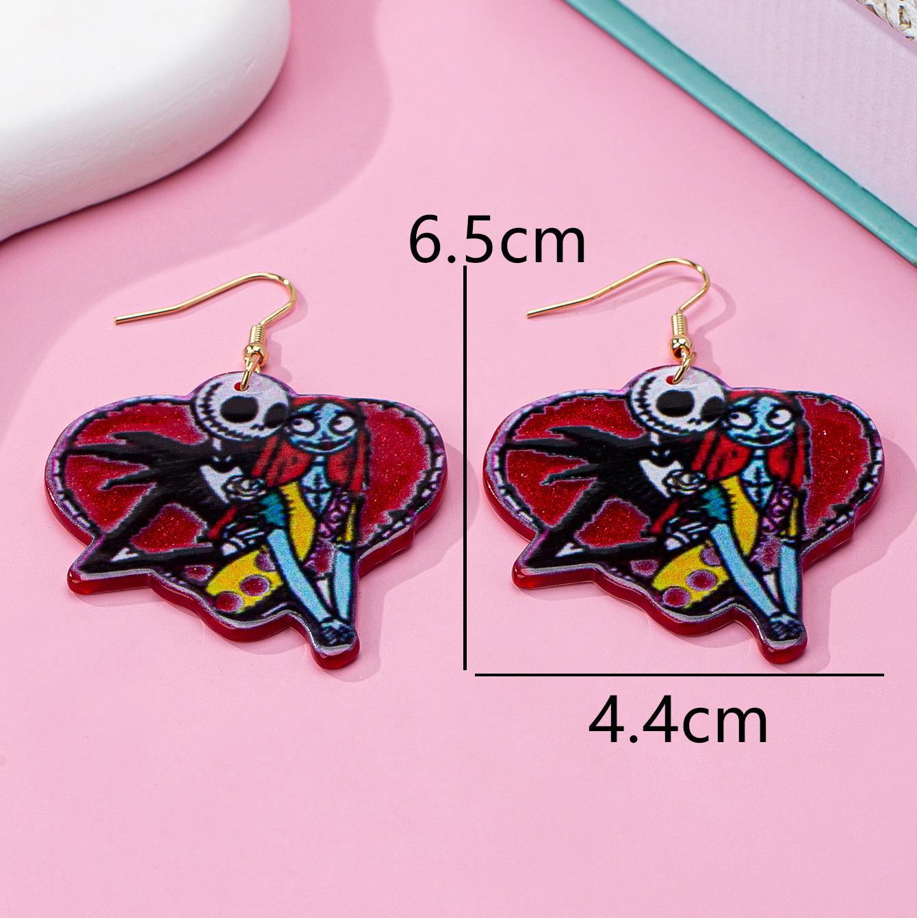 

Nightmare Before Christmas Skeleton Acrylic Halloween Earrings