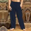 Summer Men's Linen Hip Hop Breathable Straight Leg Pants Fashion Loose Casual Sweat Pants