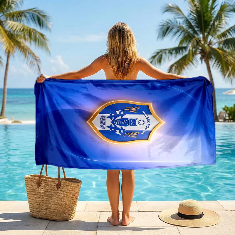 Asciugamano da Spiaggia Sheffield Wednesday Football Morbido Microfibra Asciugamano Estivo Asciugatura Rapida Assorbente per Spiaggia Piscina Viaggio