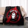 Manta Cálida de Dibujos Animados de Iron Man para Habitación, Suave y Cómoda, Portátil para Viajes y Picnic, Regalo para Familiares o Amigos