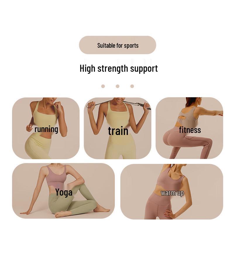Women's Cross-Back Shockproof Sports Bra for High-Intensity Running, Yoga, Pilates, and Fitness