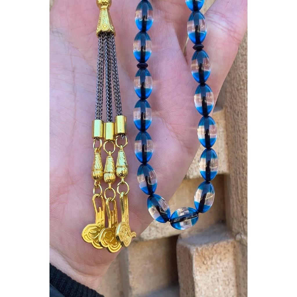 Herren-Gebetsperlen aus Vernier-Pulver-Bernstein