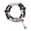 Keramikperlenarmband für Damen, Ethno- und Exotik-Stil, elastisches Seil, chinesisch inspiriertes Design