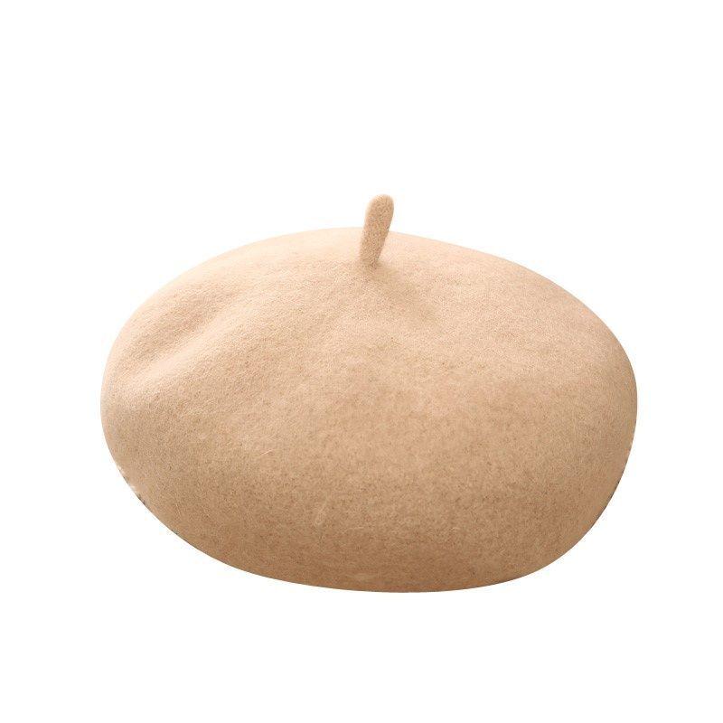 Thickened 3D Wool Retro Beret - Autumn/Winter Style for a Slimmer Face
