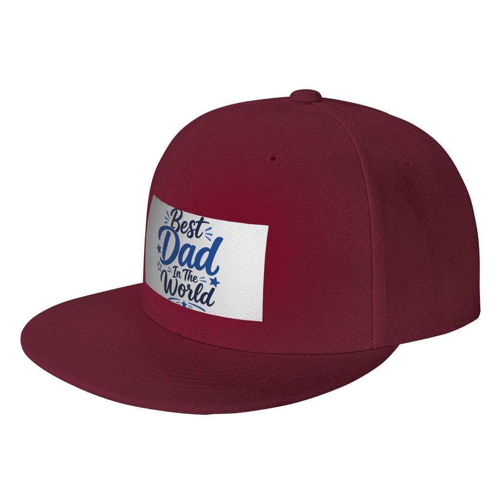 Fashion Best Dad In The World Flat Brim Sun Hat Campus Cap Womens
