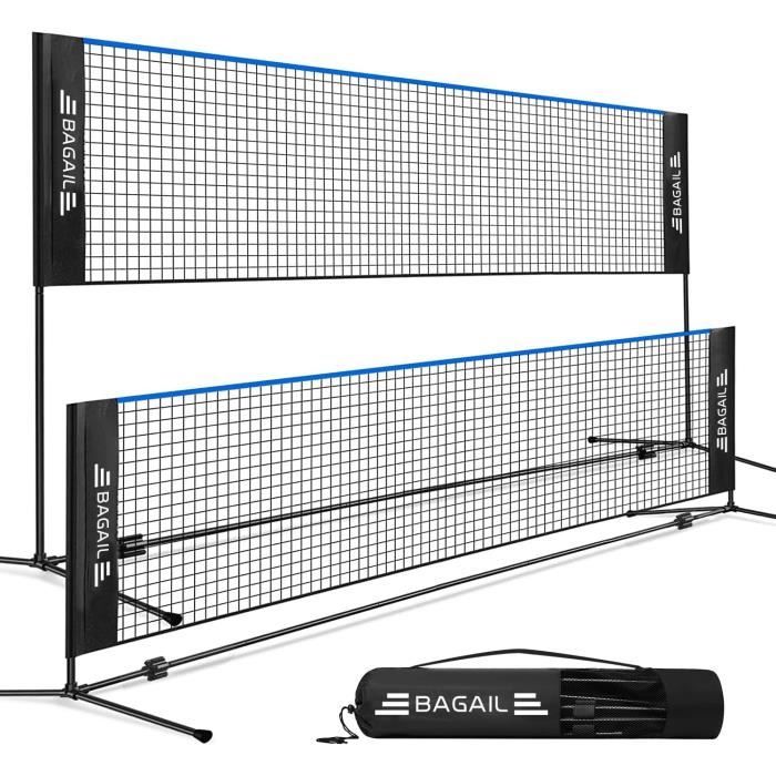 Filet de Badminton - BAGAIL - Eono - Pliable en Nylon - Hauteur Ajustable - Sac Portable