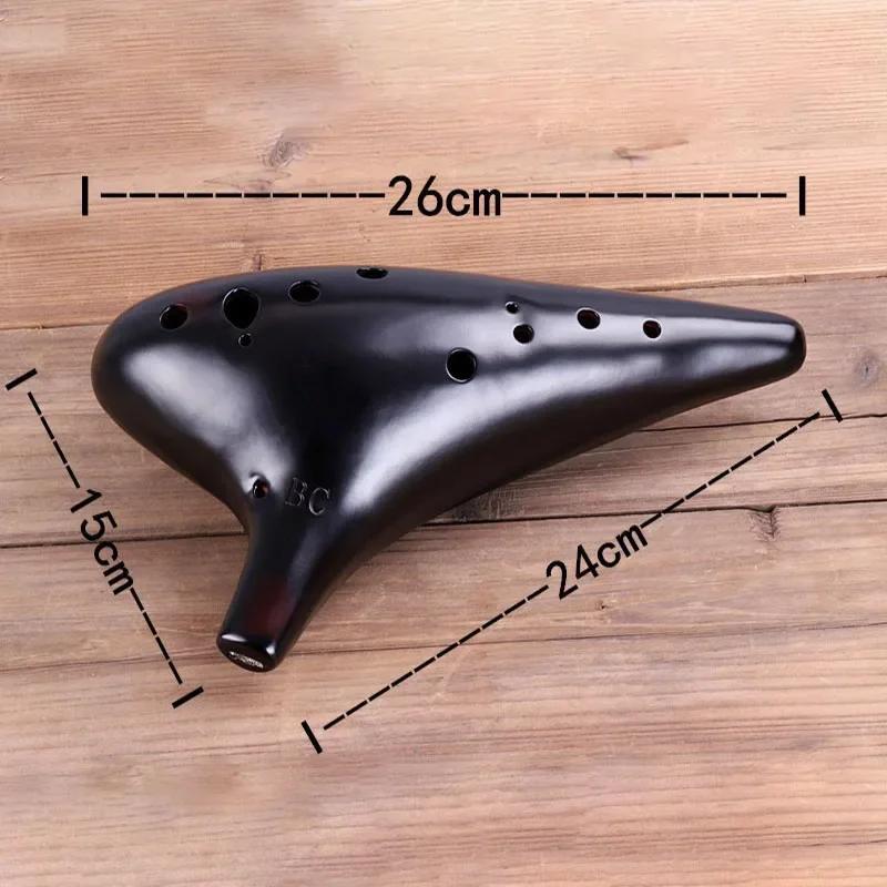 Ceramic Ocarina Bass Bc12 Hole Relax The Body Beginner Teaching Play Ocarina Soothe Mind National Musical Orff Instruments
