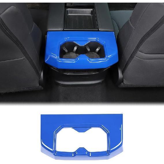Aunginsy Car Rear Seat Central Armrest Cup Holder Cup Trim Frame Cover Compatible with Toyota Tundra/Sequoia 2022-2025 Car Back Center Console Water